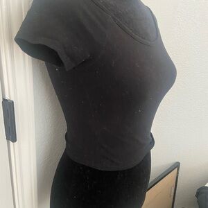 Tilly's Black Scoop Neck Crop Top